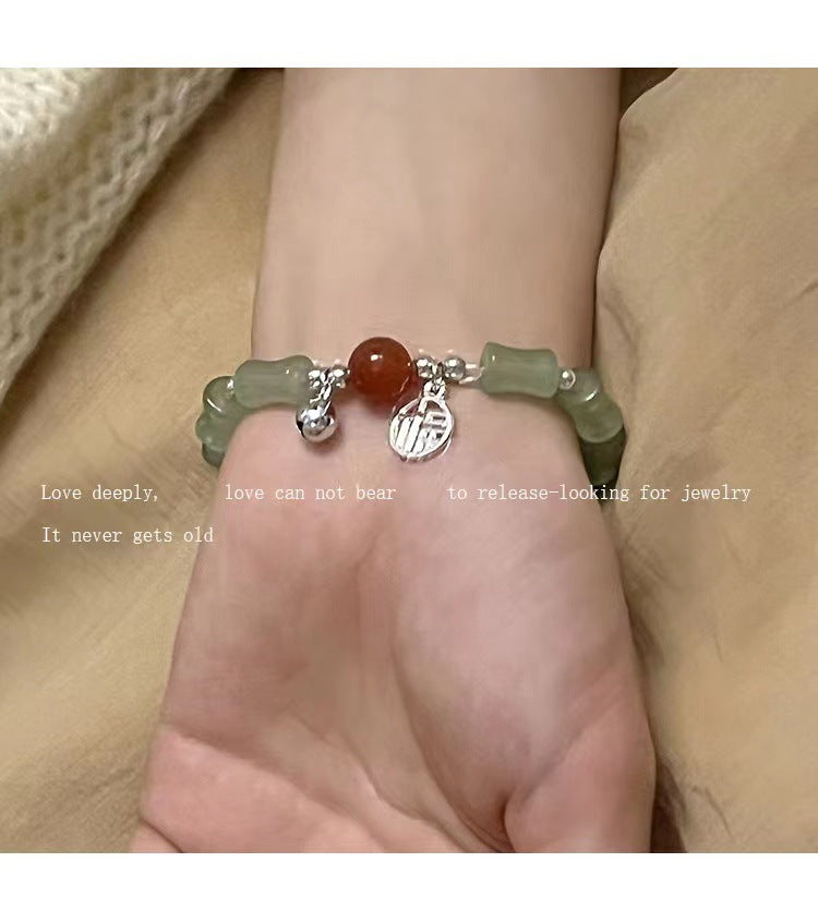 Ping al por mayor una hebilla de hebilla jade jade cristal pulsera de flores con cuentas